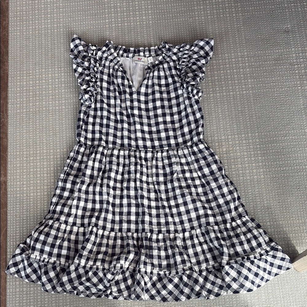 Vineyard Vines Black and White Off-the-Shoulder Sundress